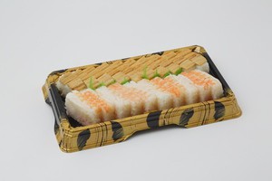 穴子と海老の押し寿司