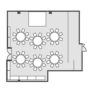 2F／6卓例　40～60名