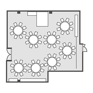 2F／8卓例　60～80名